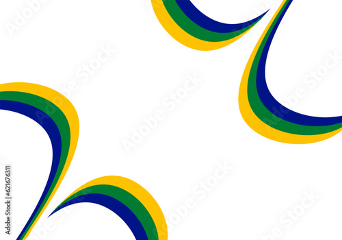 Abstract wavy pattern elegant brazil background. Vector illustration