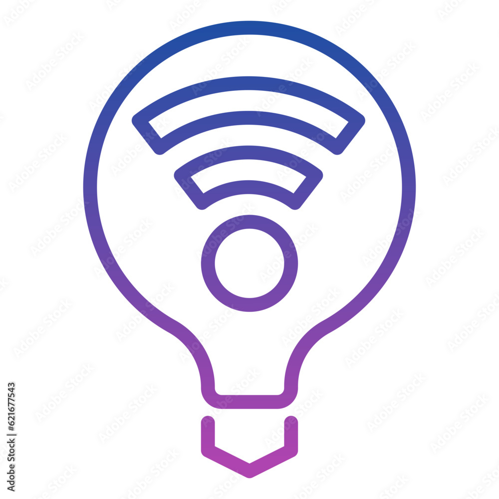 light bulbs icon, line gradient icon style light bulbs icon, line gradient icon style