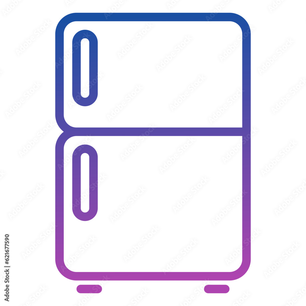 refrigerator icon, line gradient icon style refrigerator icon, line gradient icon style