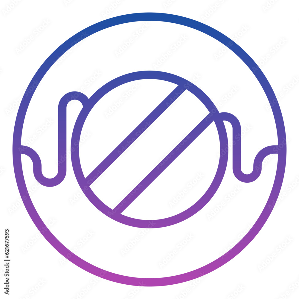 mute icon, line gradient icon style mute icon, line gradient icon style