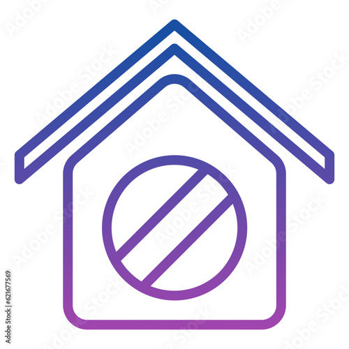 disconnect icon, line gradient icon style