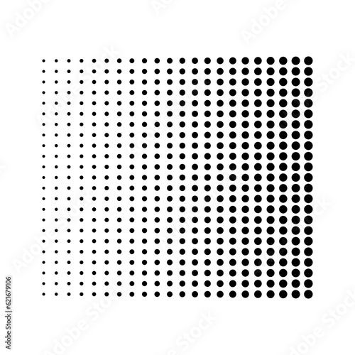 Halftone circles, halftone dot pattern flat illustration on white background..eps