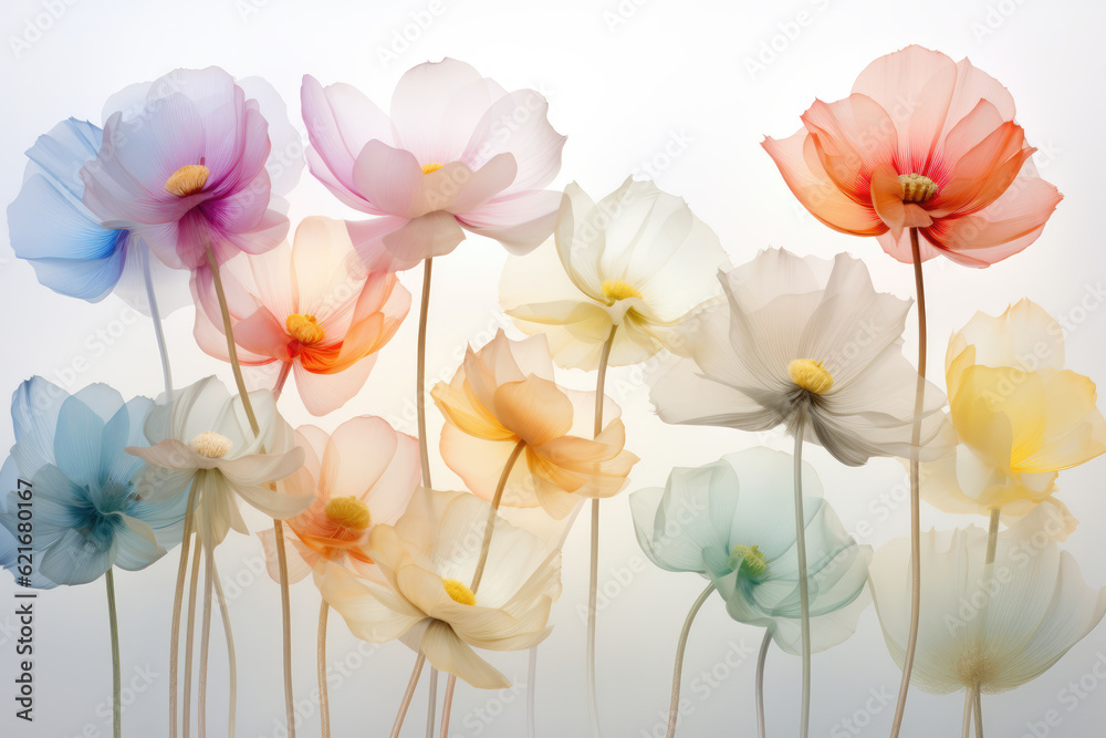 Beautiful Ethereal Flowers Abstract Background Beautiful Ethereal Flowers Abstract Background