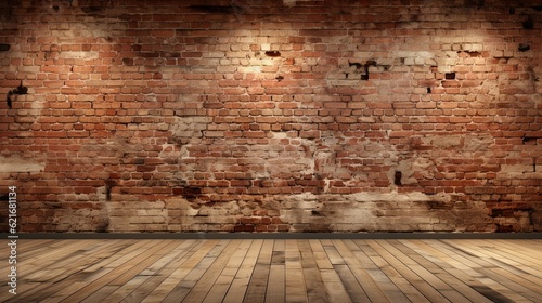 Photo Empty Room with Bricks Wall