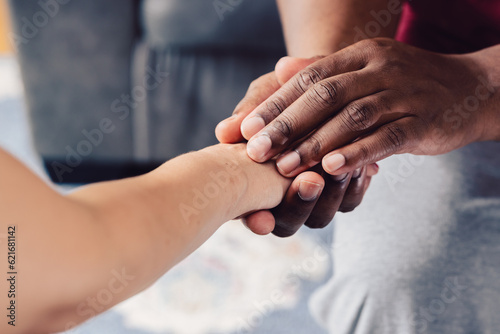 two hands man and woman showing act of support togetherness or kindness