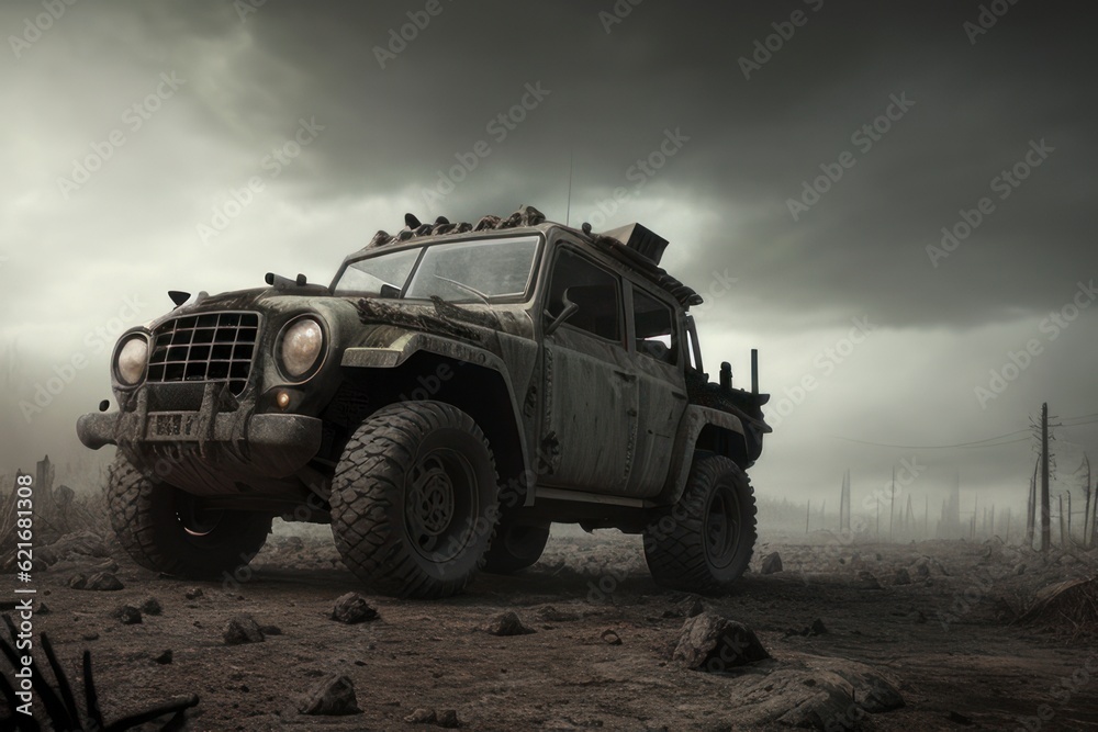 Fototapeta premium post apocalypse landscape