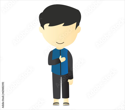 Muslim Man Patient Vector