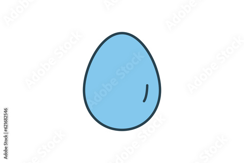 Egg icon. icon related to element of bakery, breakfast food. Flat line icon style design. Simple vector design editable