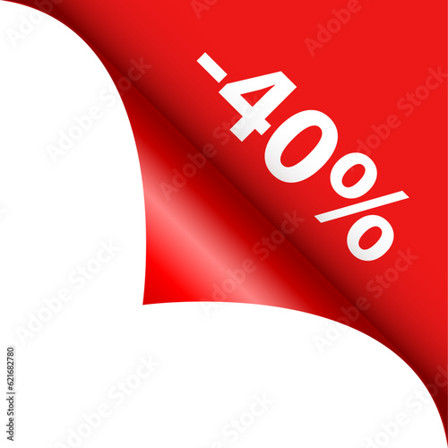 Curled corner 40% off