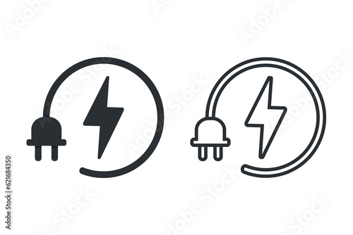 Charging energy icon. Illustration vector