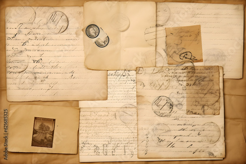old letters, handwritings, vintage postcards, ephemera