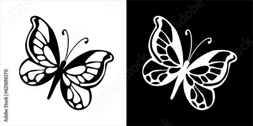  Illustration vector graphics of flying butterfly icon