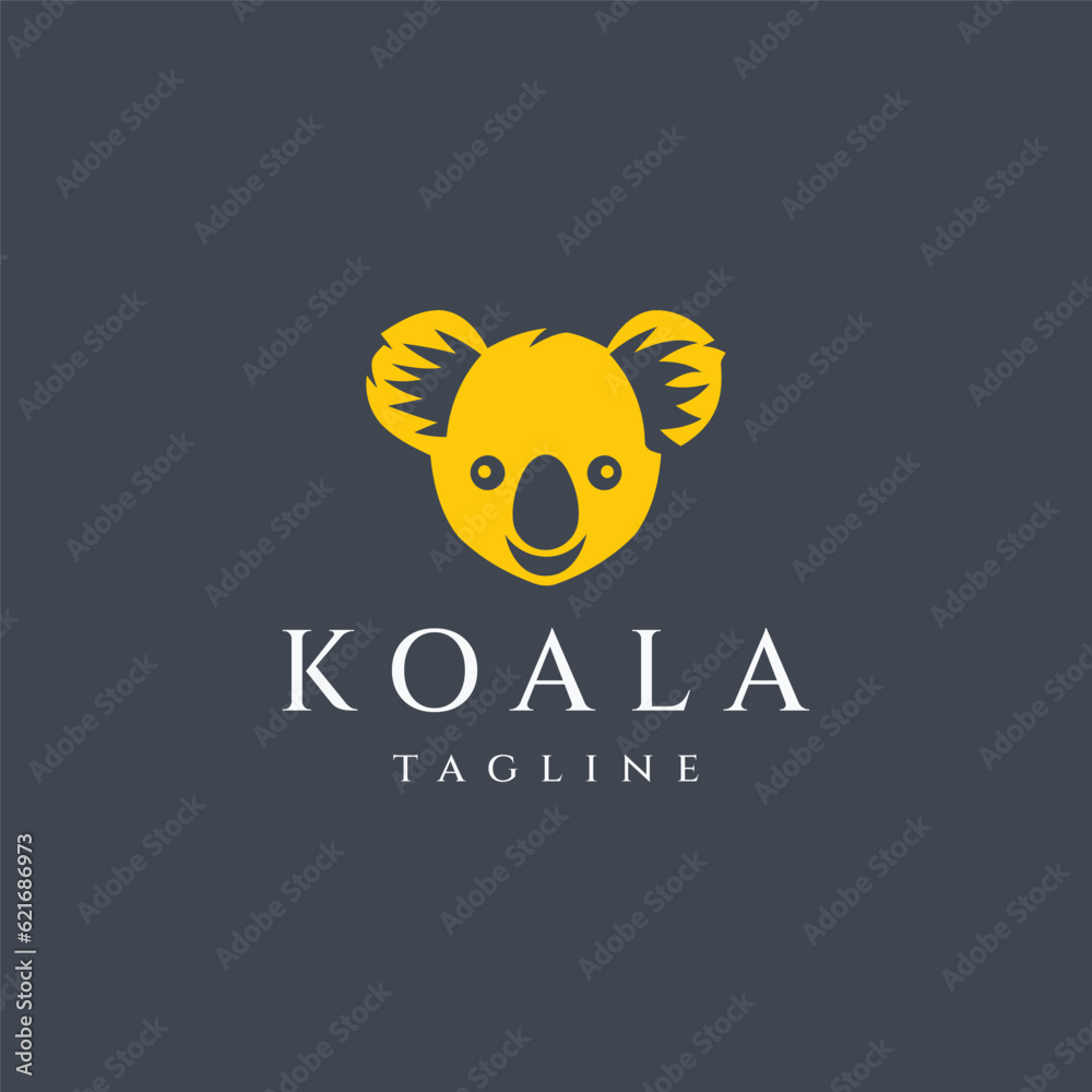 Koala logo design vector illustration