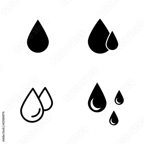 Drops Icon set, drop icon vector illustration on white background,.eps