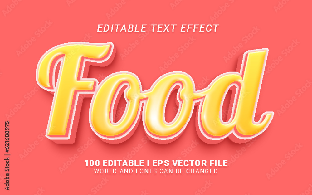 food 3d style text effect food 3d style text effect