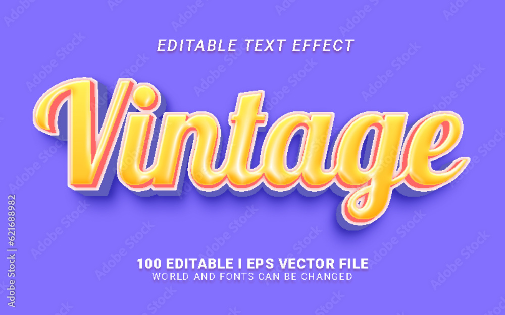 vintage text effect