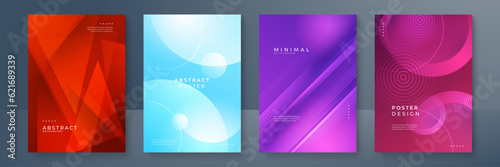 Abstract template brochure design with geometric background