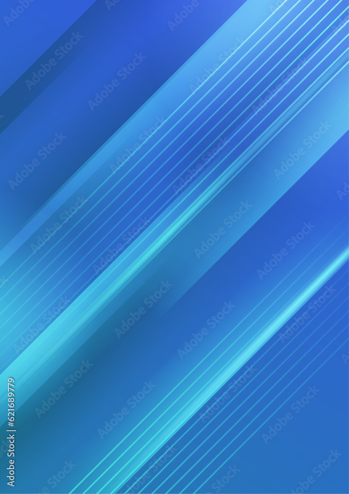 Fototapeta premium Modern abstract covers layout design template, Vivid and bright blue gradient, Annual report design, Poster and Banner, 4 set sign, Flat style vector illustration artwork.