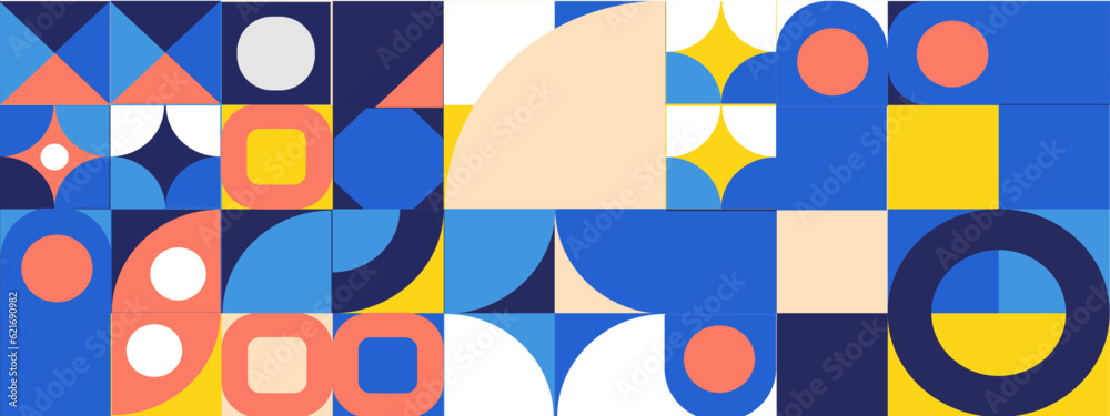Abstract geometric background design in colorful retro style. Vector illustration. Abstract geometric background design in colorful retro style. Vector illustration.