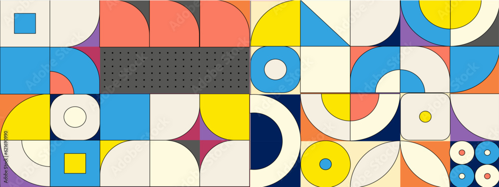 Flat colorful mosaic pattern design banner background Flat colorful mosaic pattern design banner background