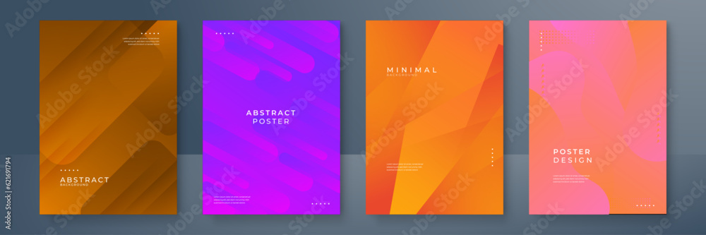 Vector colorful abstract geometric poster