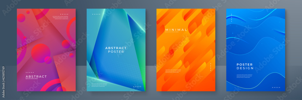 vivid gradient colorful abstract geometri design background