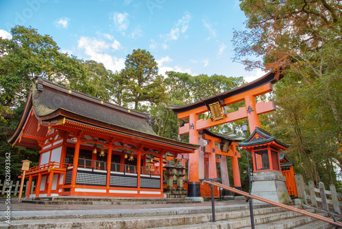 The most beautiful viewpoint of Fushimi Inari Taisha Fushimi Inari Shrine  is a popular tourist destination in Kyoto  Japan.