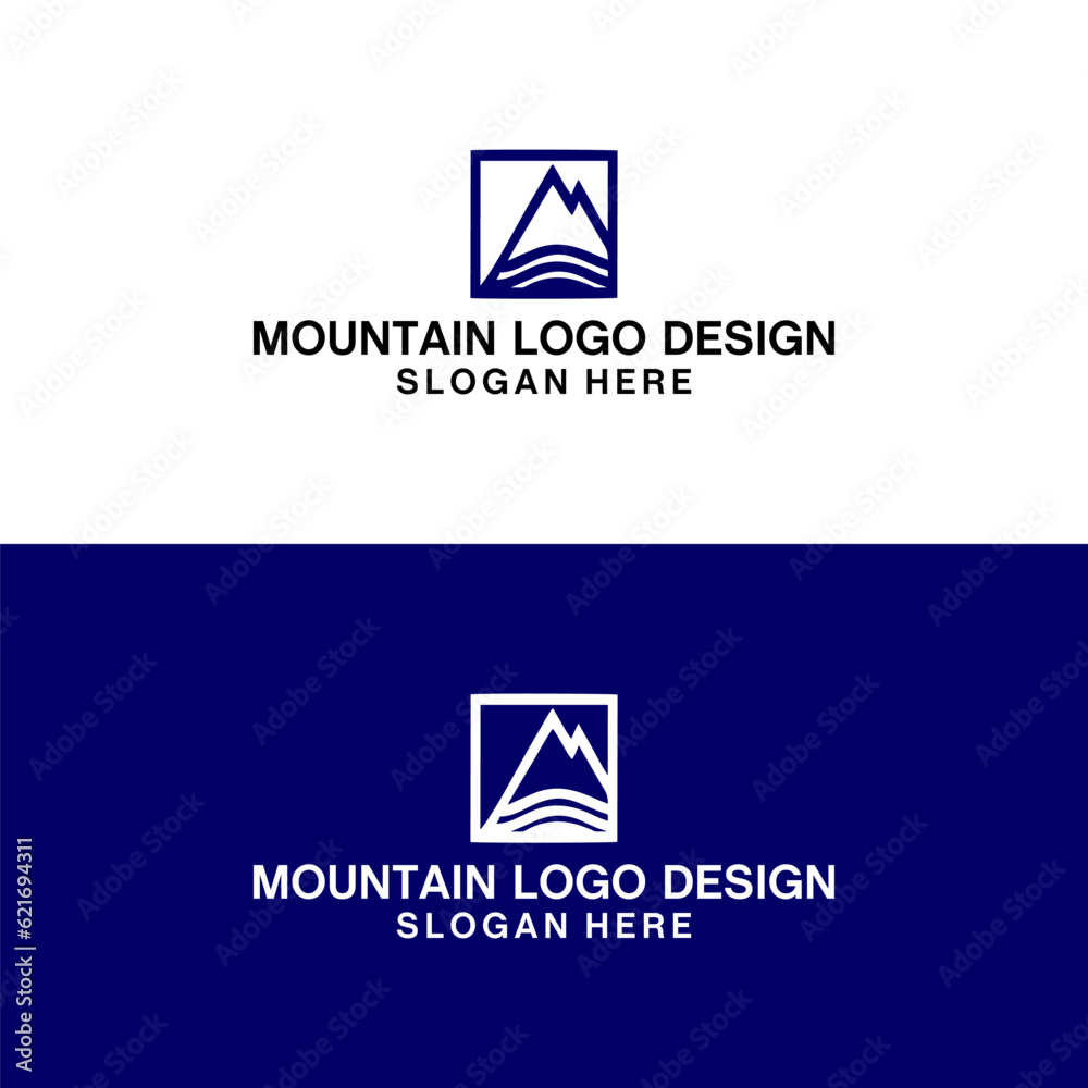 Naklejka premium mountain logo design