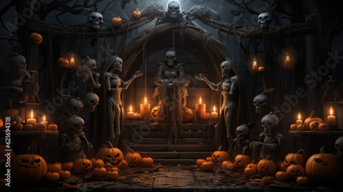 Moonlit Haunted House: Spooky Halloween Image with AI and Generative AI © 1digitalnomad