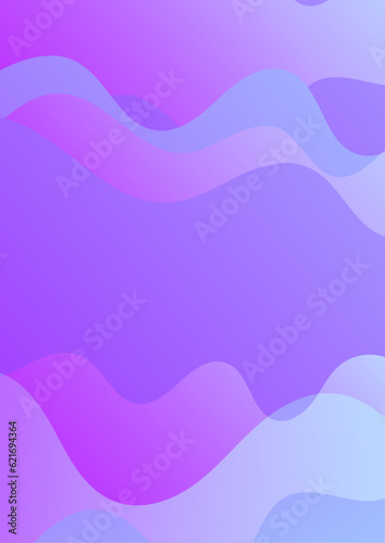 Minimal geometric background. Purple elements with fluid gradient. Dynamic shapes composition.