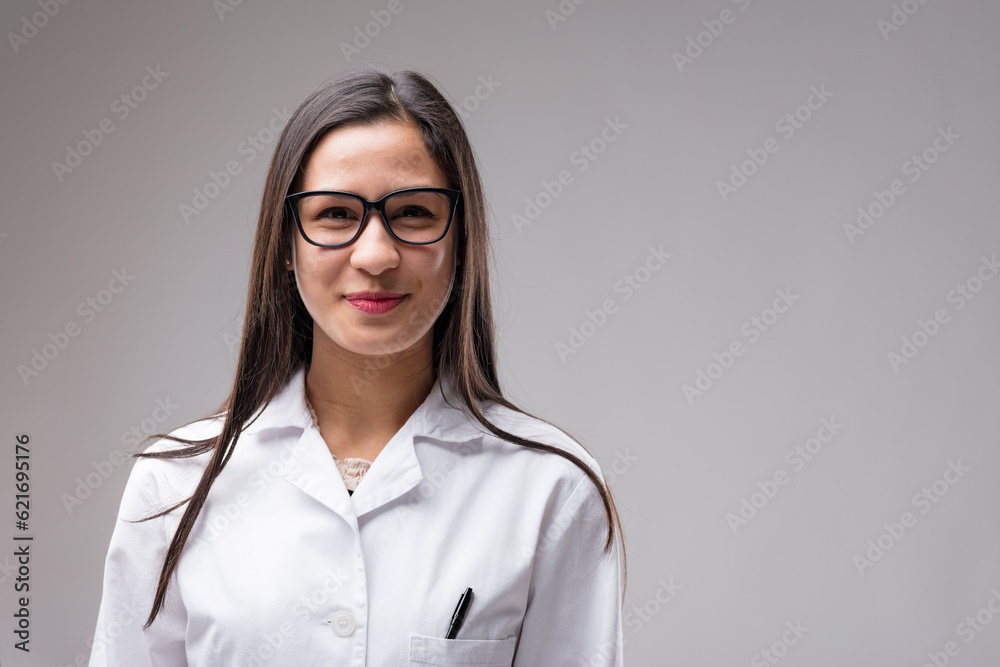 Scientist woman benefits all with her intelligence