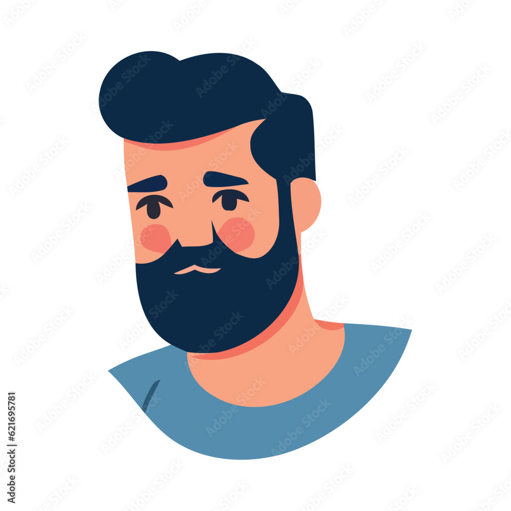 Smiling businessman with beard, a vector illustration Smiling businessman with beard, a vector illustration