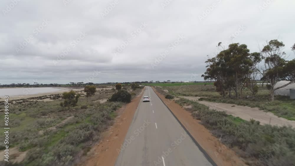 Aerial shots of car Driving through rural Australia. 4k drone footage. Aerial shots of car Driving through rural Australia. 4k drone footage.