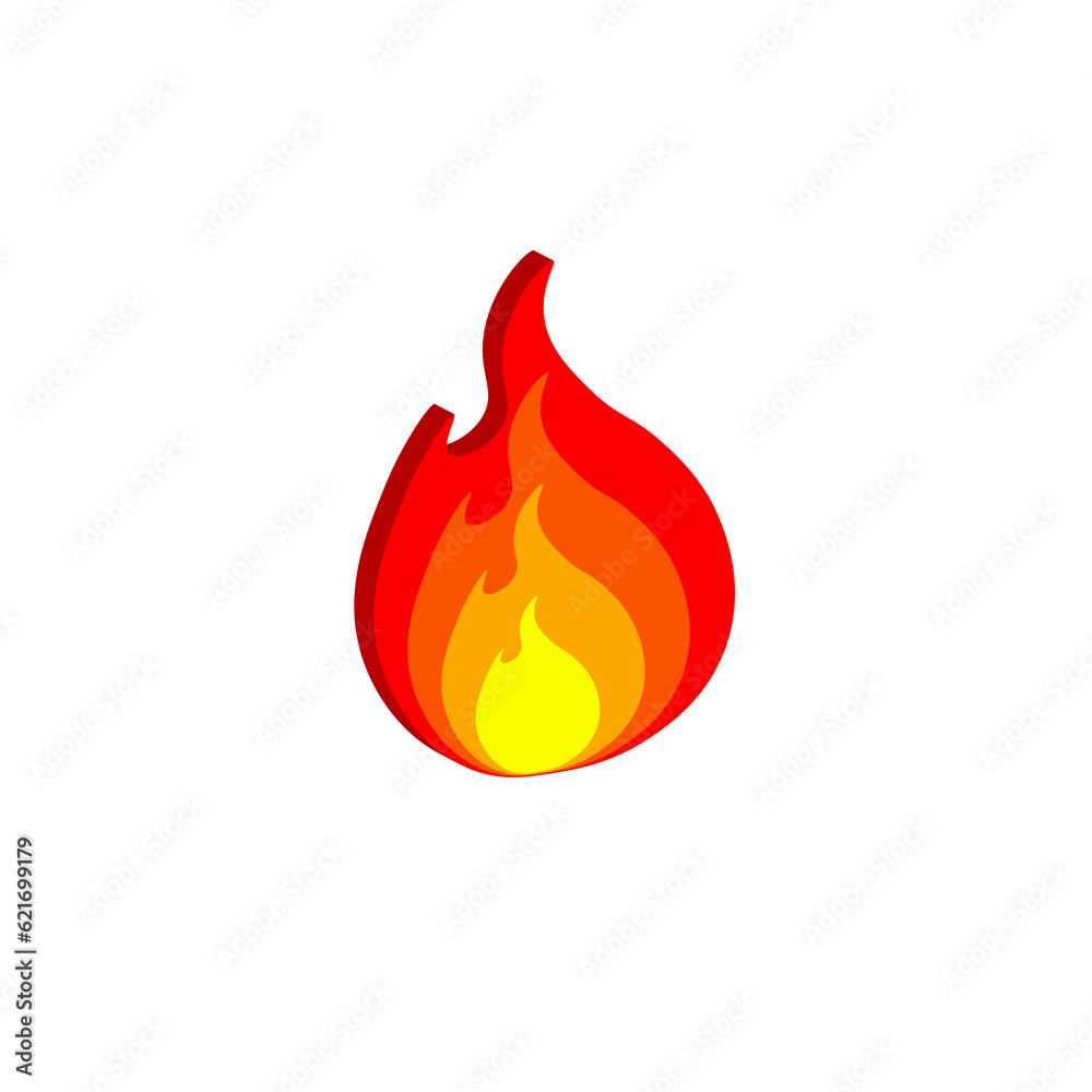 3d render,fire icon,symbol,sign,gradient color