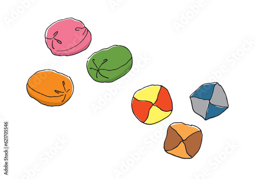 お手玉のイラスト