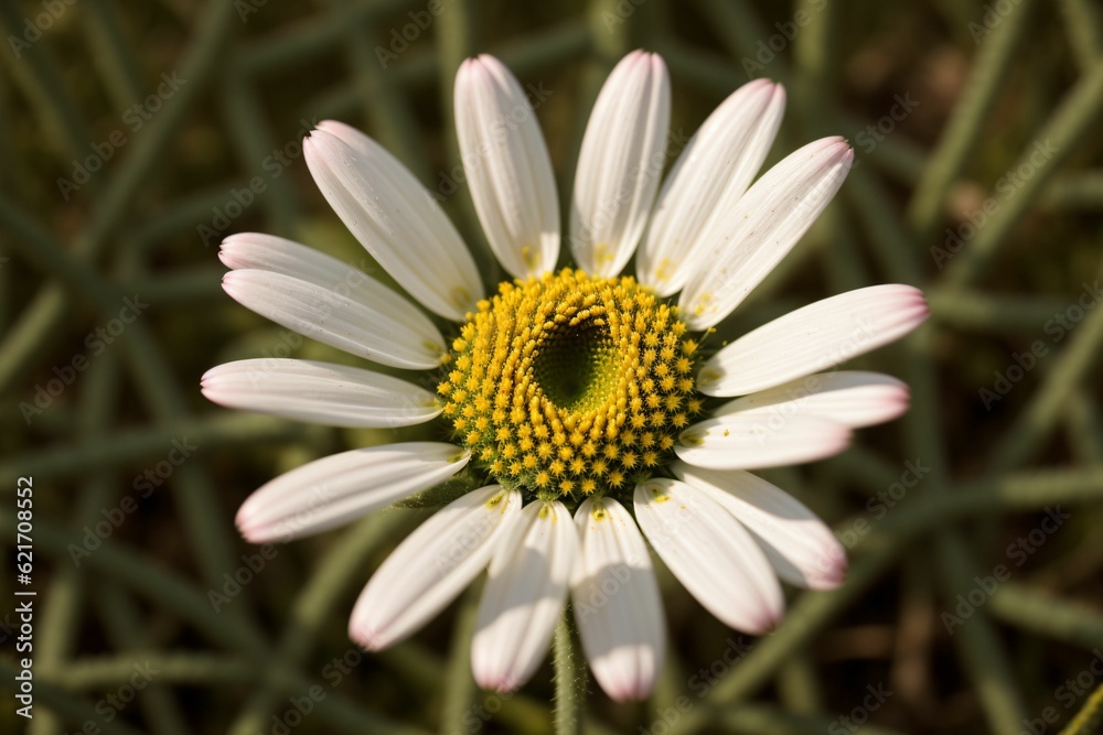 Fototapeta premium Close-up of a white daisy in a sunlit meadow
