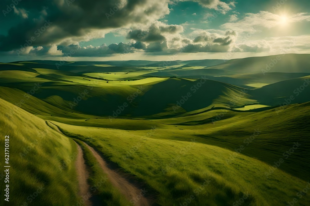 A beautiful rolling landscape on a summer's day