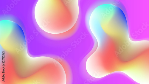 Fluid gradient background vector. Cute and minimal style posters with colorful, vibrant organic shapes and liquid color. Modern wallpaper design for social media, idol poster, banner, flyer.
