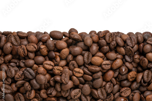 Background concept, Coffee beans for text background or borders and frames PNG file.