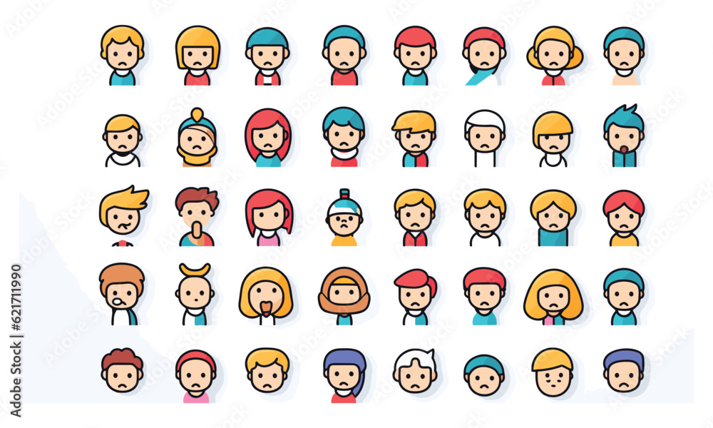 People-related line icons with editable strokes People-related line icons with editable strokes