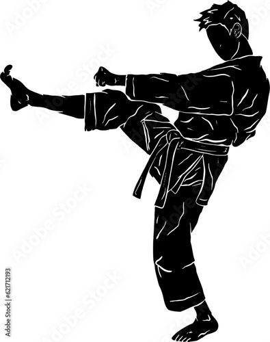 karate silhouette illustration vector © irvan
