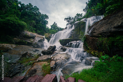 A gorgeous waterfall captured in long exposure, Thailand.