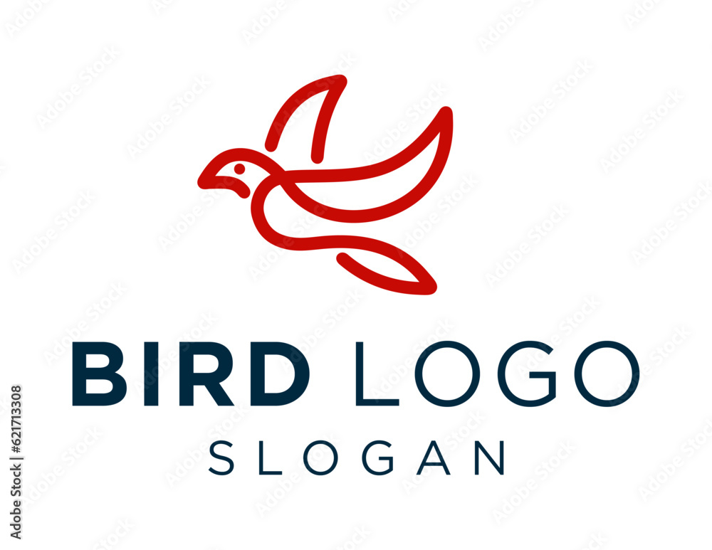 Logo design about Bird on a white background. created using the CorelDraw application.