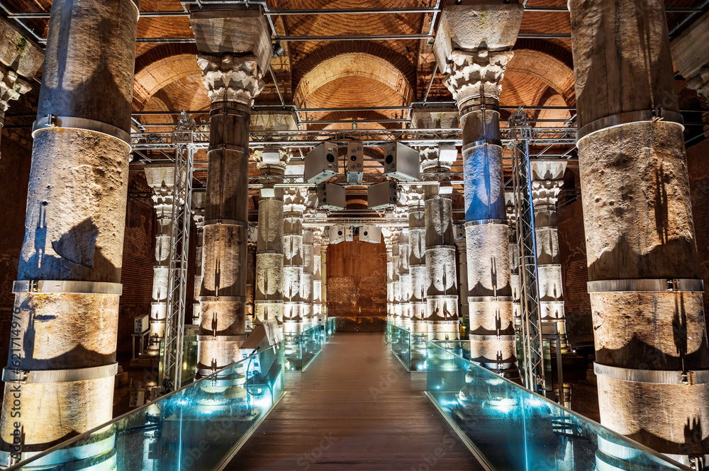 Theodosius cistern in Istanbul, Turkey