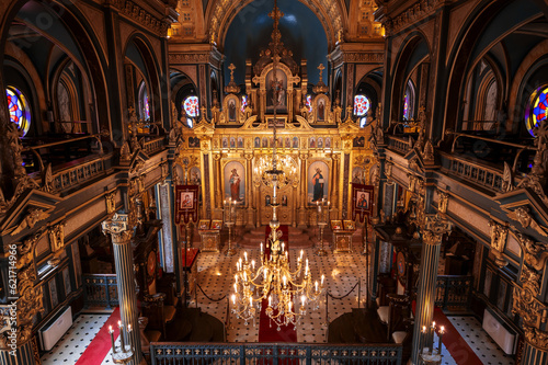 Interior of Saint Stephen Orthodox Church in Istanbul, Turkey