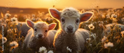 Sanfte Schönheit: Schafe und Lämmer auf der Weide © PhotoArtBC