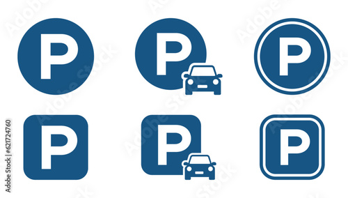 Car parking vector icon collection © Kobby