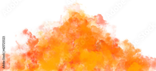 orange fog smoke color with mystic effect