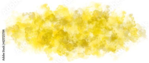 Realistic yellow explosive smoke on transparent background © irham