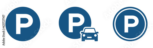 Car parking vector icons